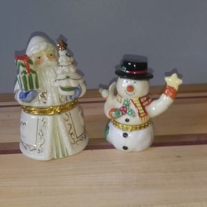 Santa Snowman Trinket Holiday Christmas Decor